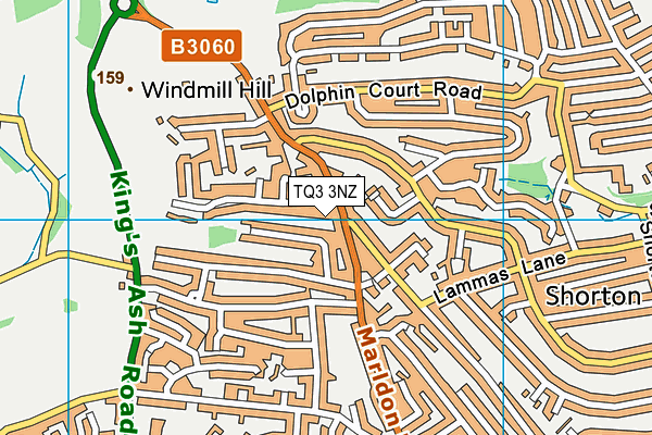 TQ3 3NZ map - OS VectorMap District (Ordnance Survey)