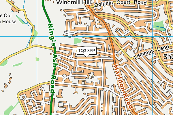 TQ3 3PP map - OS VectorMap District (Ordnance Survey)