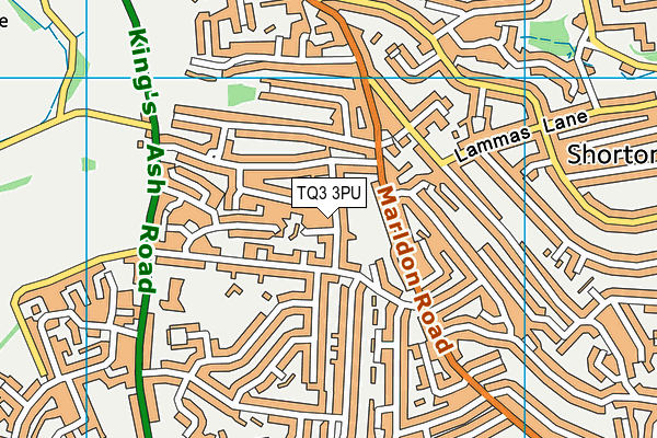 TQ3 3PU map - OS VectorMap District (Ordnance Survey)
