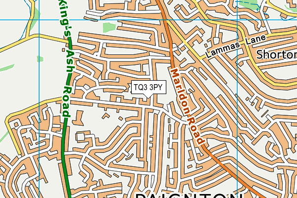 TQ3 3PY map - OS VectorMap District (Ordnance Survey)