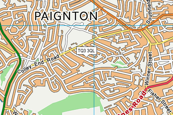 TQ3 3QL map - OS VectorMap District (Ordnance Survey)