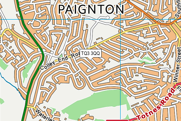 TQ3 3QQ map - OS VectorMap District (Ordnance Survey)