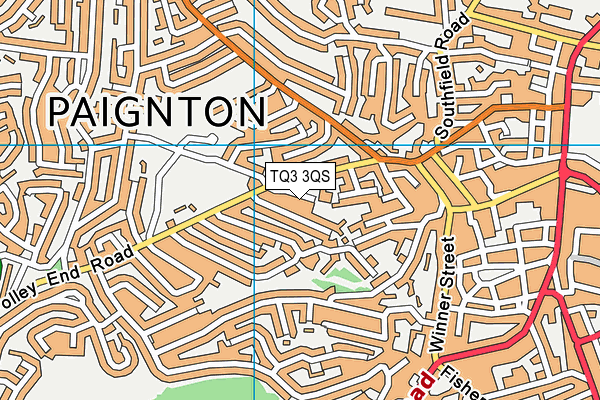 TQ3 3QS map - OS VectorMap District (Ordnance Survey)