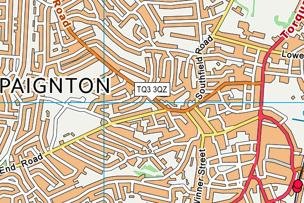 TQ3 3QZ map - OS VectorMap District (Ordnance Survey)