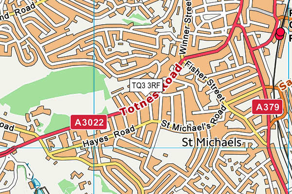 TQ3 3RF map - OS VectorMap District (Ordnance Survey)