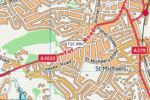 TQ3 3RN map - OS VectorMap District (Ordnance Survey)