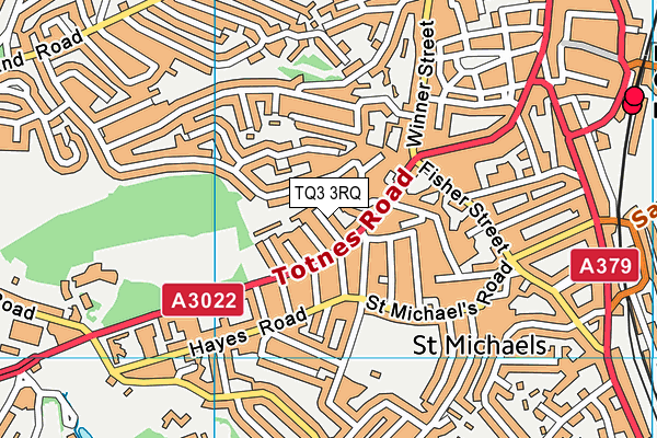 TQ3 3RQ map - OS VectorMap District (Ordnance Survey)