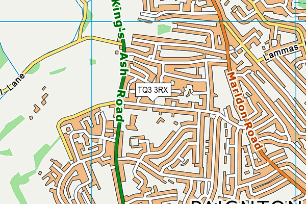TQ3 3RX map - OS VectorMap District (Ordnance Survey)
