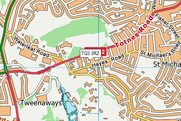 TQ3 3RZ map - OS VectorMap District (Ordnance Survey)