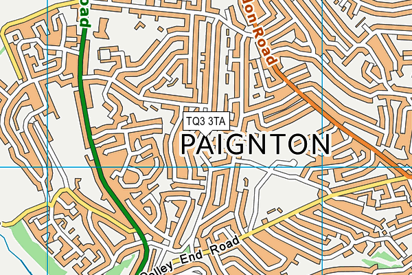 TQ3 3TA map - OS VectorMap District (Ordnance Survey)