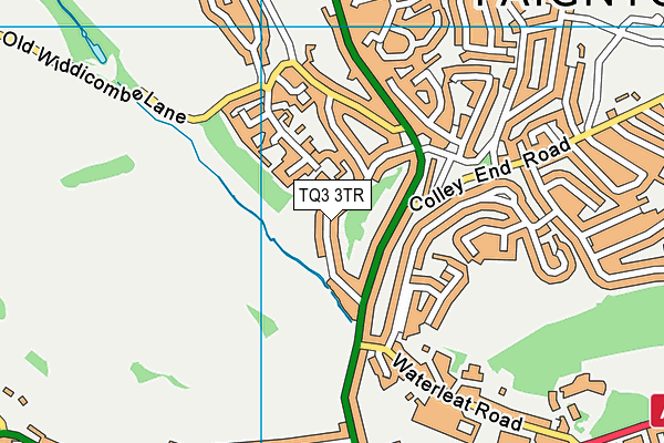 TQ3 3TR map - OS VectorMap District (Ordnance Survey)