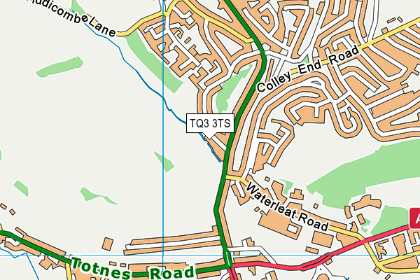TQ3 3TS map - OS VectorMap District (Ordnance Survey)