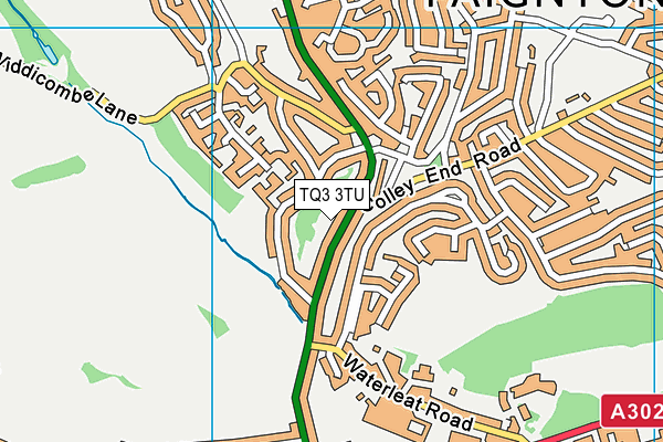 TQ3 3TU map - OS VectorMap District (Ordnance Survey)