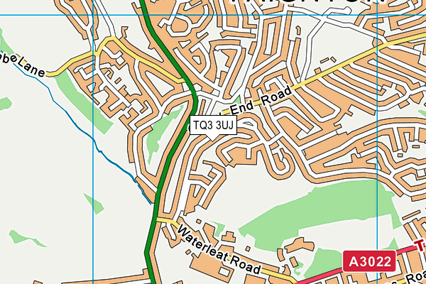 TQ3 3UJ map - OS VectorMap District (Ordnance Survey)