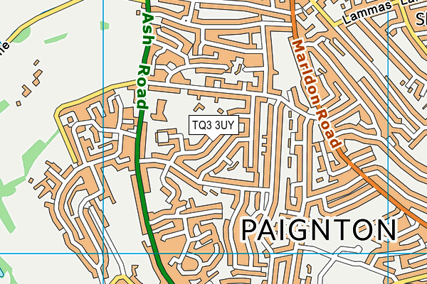 TQ3 3UY map - OS VectorMap District (Ordnance Survey)