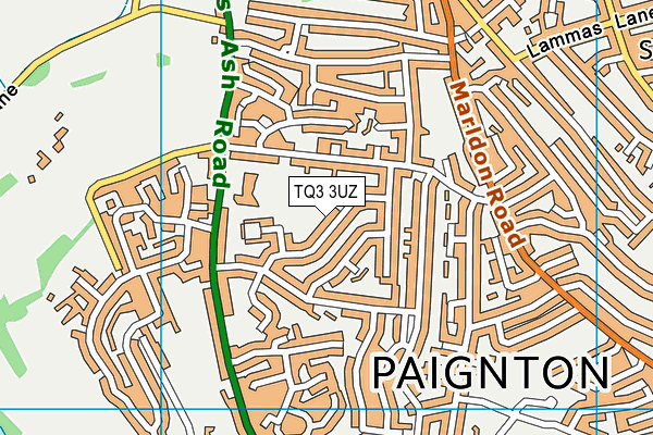 TQ3 3UZ map - OS VectorMap District (Ordnance Survey)