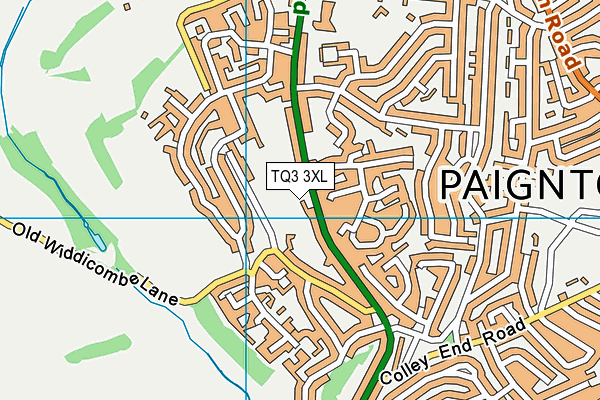 TQ3 3XL map - OS VectorMap District (Ordnance Survey)