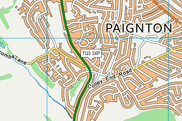 TQ3 3XP map - OS VectorMap District (Ordnance Survey)