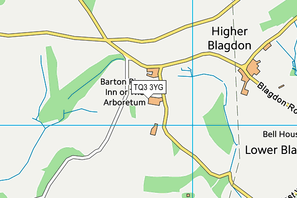 TQ3 3YG map - OS VectorMap District (Ordnance Survey)