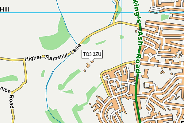 TQ3 3ZU map - OS VectorMap District (Ordnance Survey)