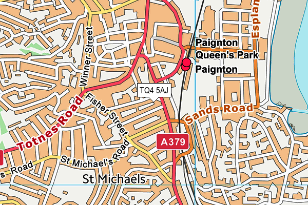 TQ4 5AJ map - OS VectorMap District (Ordnance Survey)