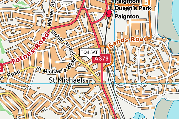 TQ4 5AT map - OS VectorMap District (Ordnance Survey)