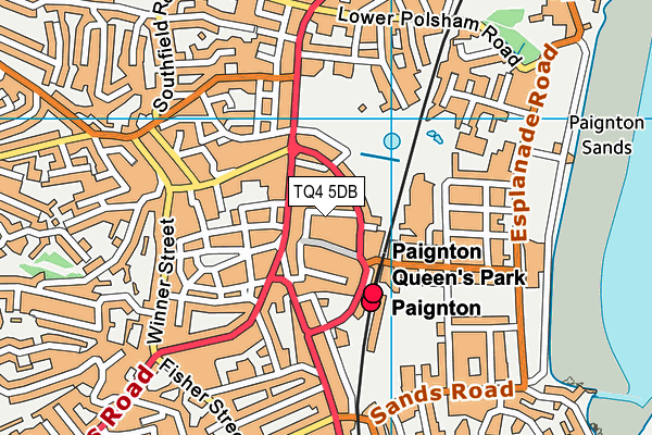 TQ4 5DB map - OS VectorMap District (Ordnance Survey)