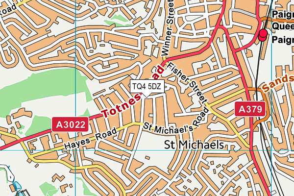 TQ4 5DZ map - OS VectorMap District (Ordnance Survey)