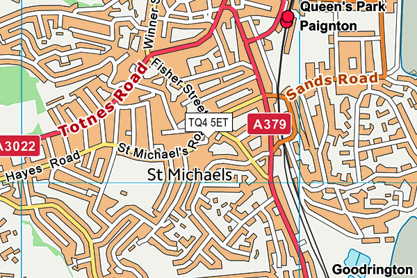 TQ4 5ET map - OS VectorMap District (Ordnance Survey)