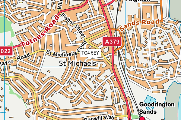 TQ4 5EY map - OS VectorMap District (Ordnance Survey)