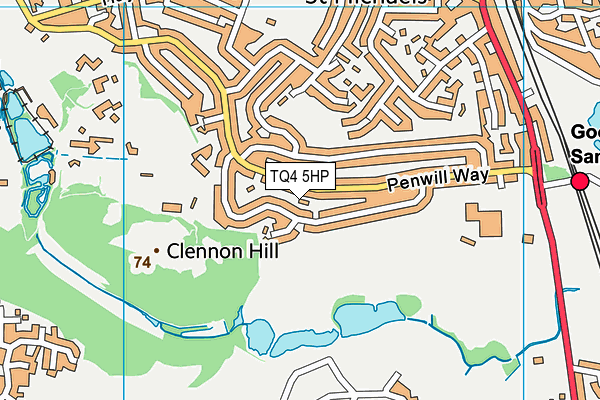 TQ4 5HP map - OS VectorMap District (Ordnance Survey)