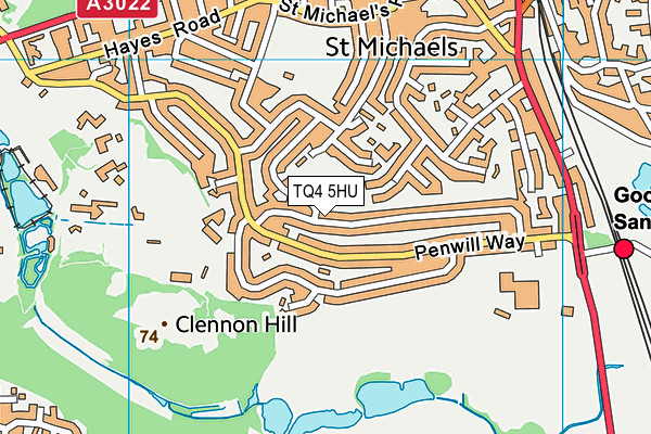 TQ4 5HU map - OS VectorMap District (Ordnance Survey)