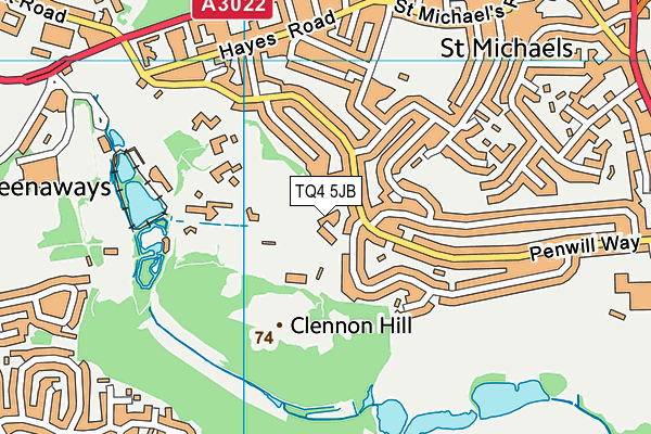 TQ4 5JB map - OS VectorMap District (Ordnance Survey)