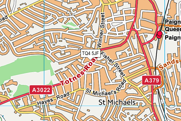 TQ4 5JF map - OS VectorMap District (Ordnance Survey)