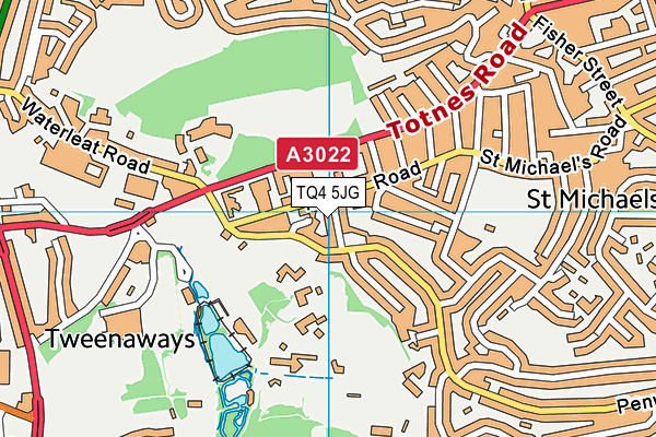 TQ4 5JG map - OS VectorMap District (Ordnance Survey)