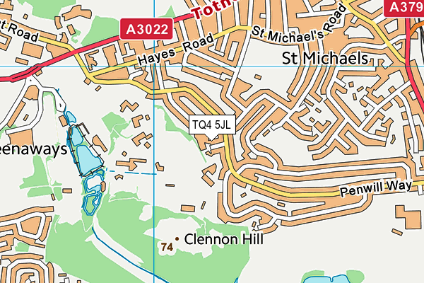 TQ4 5JL map - OS VectorMap District (Ordnance Survey)