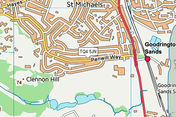TQ4 5JN map - OS VectorMap District (Ordnance Survey)