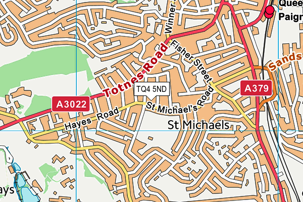 TQ4 5ND map - OS VectorMap District (Ordnance Survey)