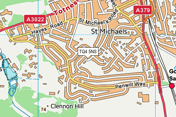 TQ4 5NS map - OS VectorMap District (Ordnance Survey)