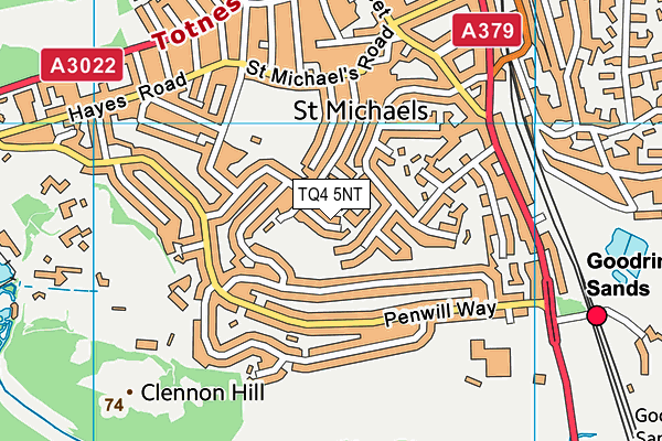 TQ4 5NT map - OS VectorMap District (Ordnance Survey)