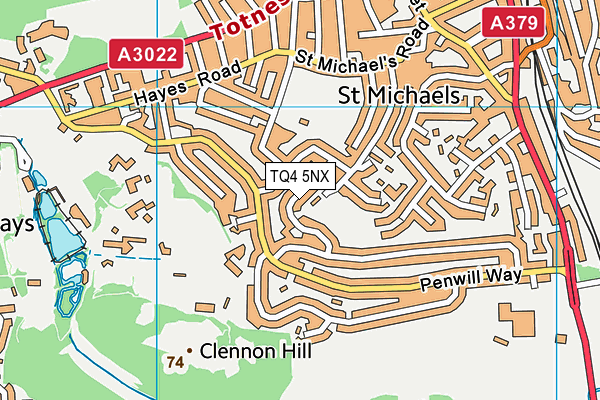 TQ4 5NX map - OS VectorMap District (Ordnance Survey)