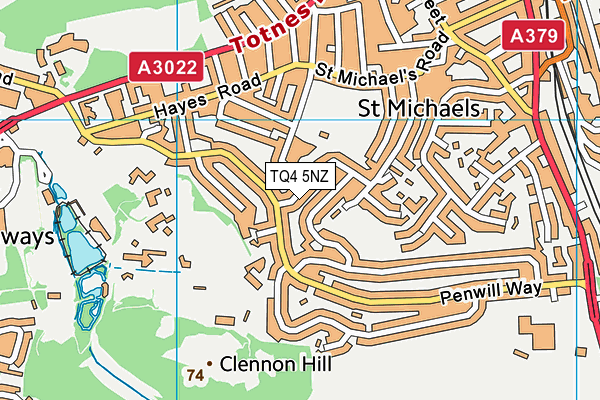 TQ4 5NZ map - OS VectorMap District (Ordnance Survey)