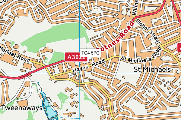 TQ4 5PG map - OS VectorMap District (Ordnance Survey)