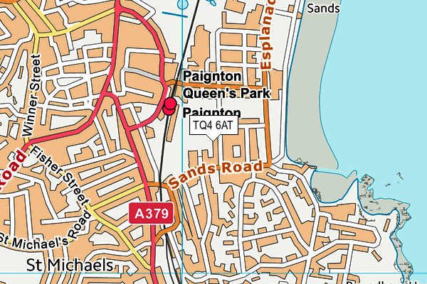 Queens Park Sports Club map (TQ4 6AT) - OS VectorMap District (Ordnance Survey)