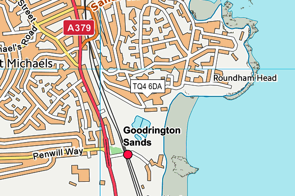 TQ4 6DA map - OS VectorMap District (Ordnance Survey)