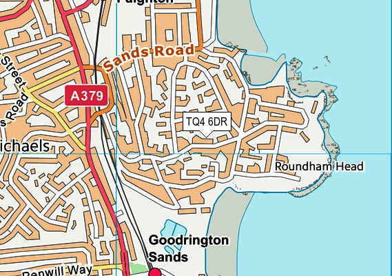 TQ4 6DR map - OS VectorMap District (Ordnance Survey)