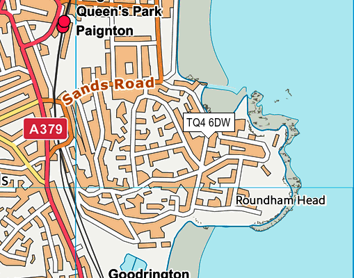 TQ4 6DW map - OS VectorMap District (Ordnance Survey)