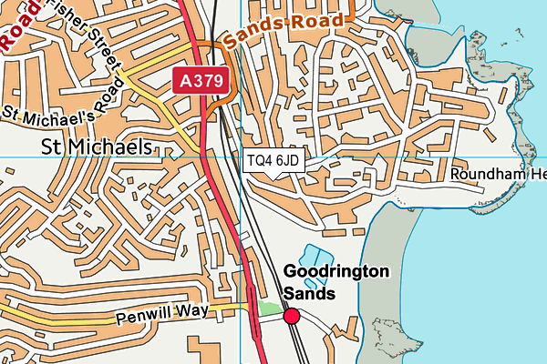 TQ4 6JD map - OS VectorMap District (Ordnance Survey)