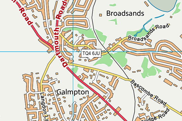 TQ4 6JU map - OS VectorMap District (Ordnance Survey)