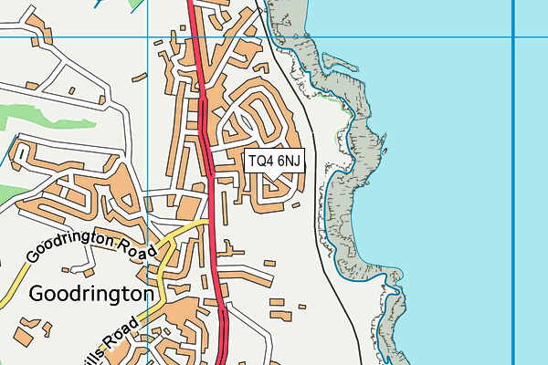 TQ4 6NJ map - OS VectorMap District (Ordnance Survey)